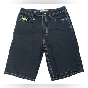 Empyre Youth Ultra Loose black denim skate shorts